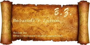 Beluzsár Zajzon névjegykártya